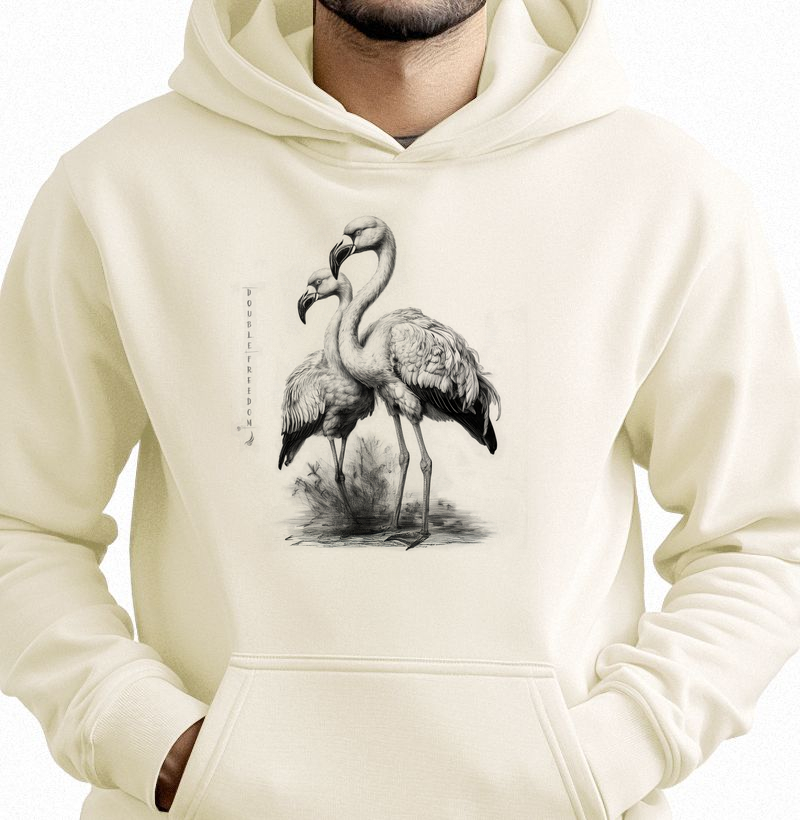 Dupla Liberdade - Flamingos - Moletom Hoodie