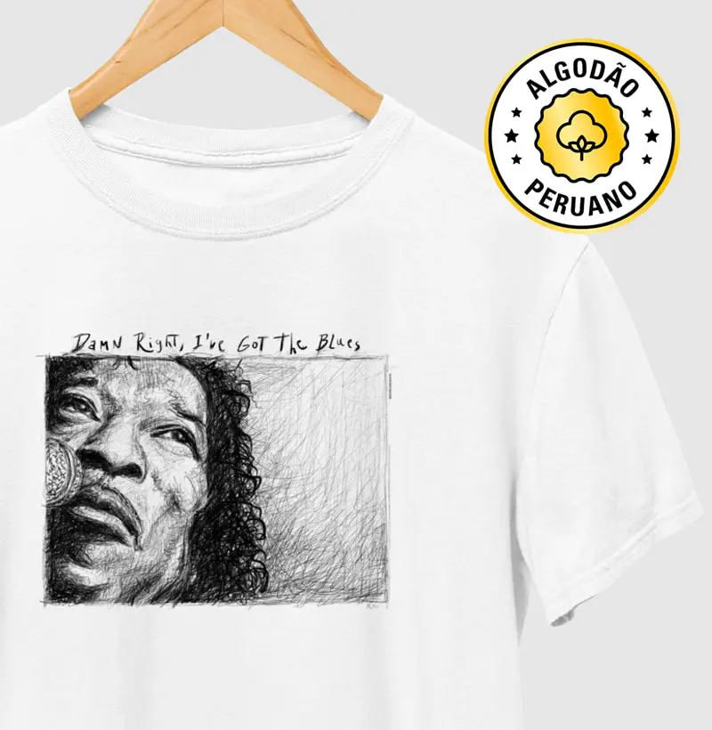 Buddy Guy - Damn Right, I've Got the Blues - Camiseta Algodão Peruano