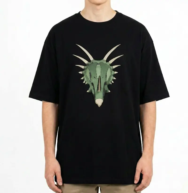Camiseta Dinossauro Oversized Estiracossauro Cabeçada Algodão Premium Dinoloco