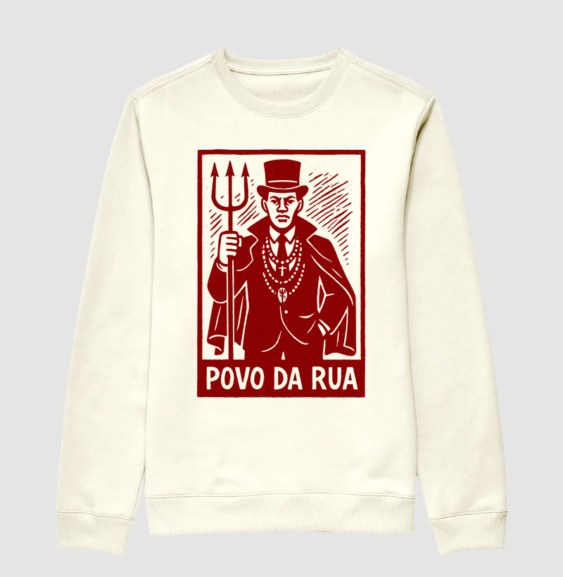 Sueter moletom Povo da Rua Vermelho