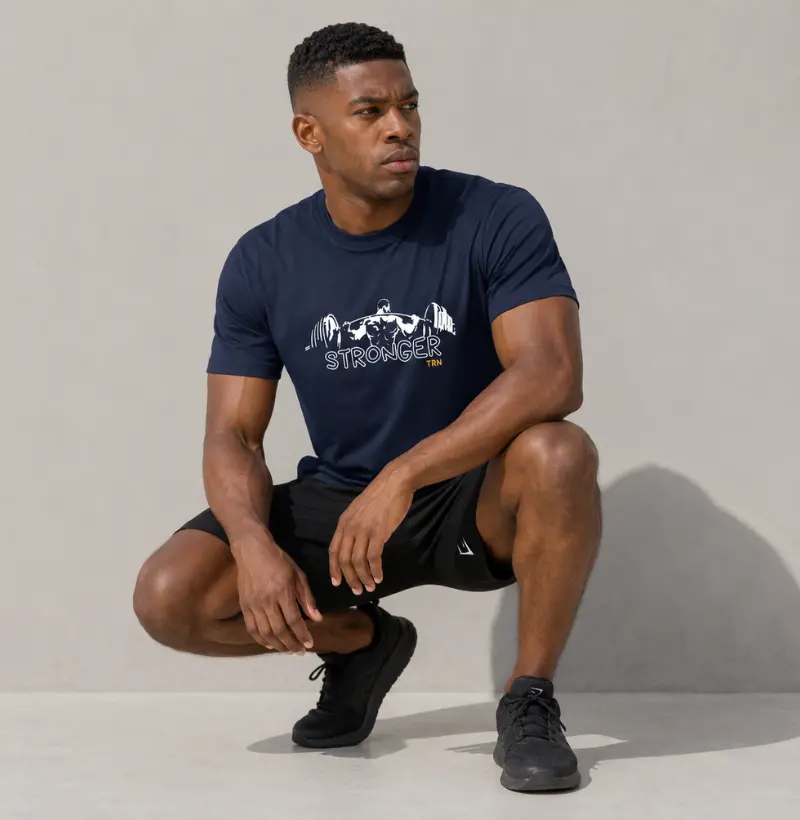 Camiseta Algodão Peruano STRONGER – TRN | Camiseta Premium Fitness para Academia