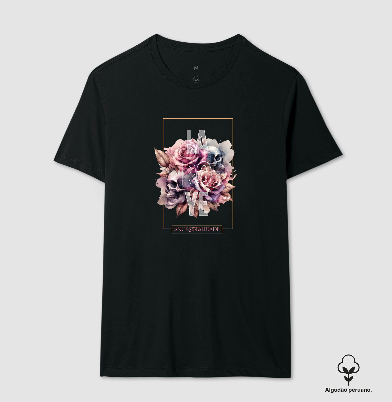 Camiseta RCV Rosa Caveira - Ancestralidade