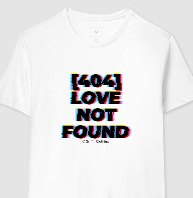CAMISETA MASCULINA LOVE NOT FOUND