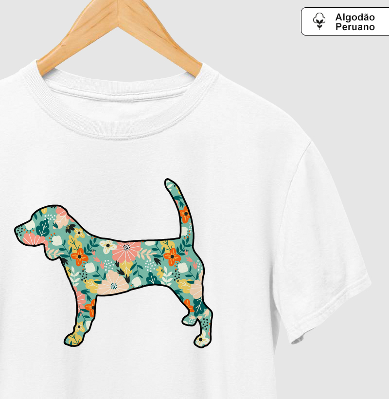 Camiseta Beagle Floral - Pelo & Pano