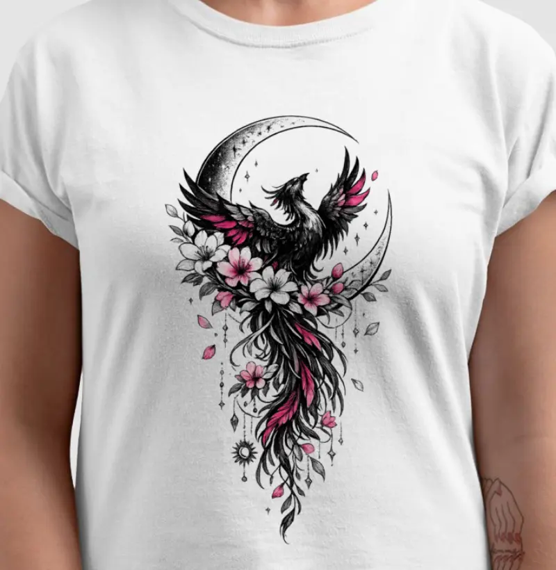 Fênix - Lua e Flores