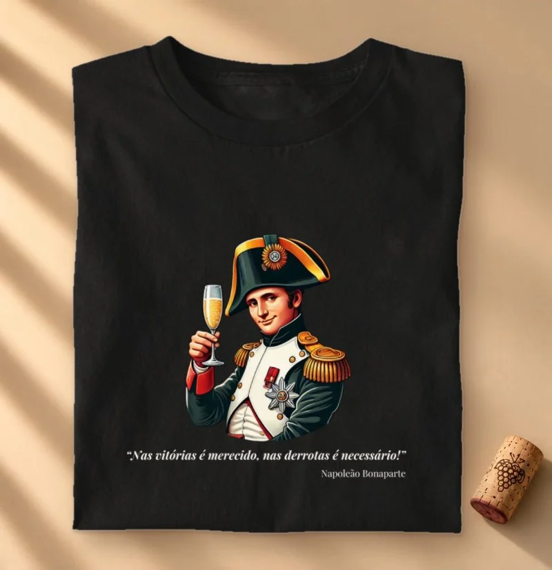 Camiseta Napoleão e Champagne