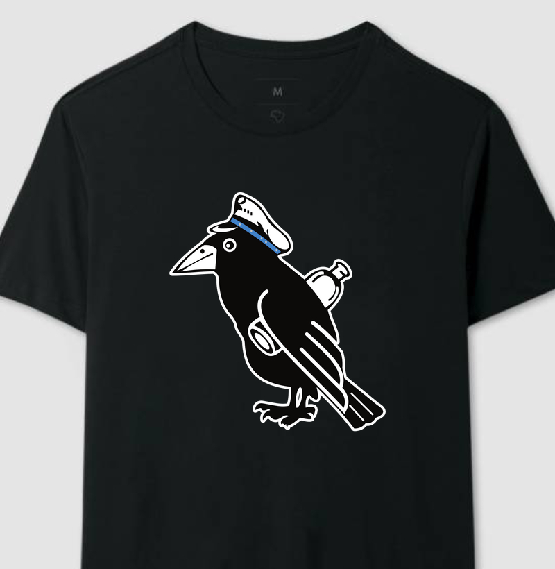 Kriegsmarine U-boat U-1007 - Raven with Bottle wearing Cap