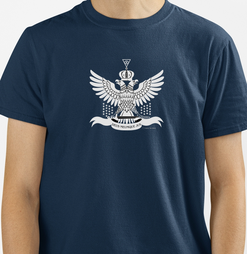 Camiseta maçonaria - águia bicéfala central mn