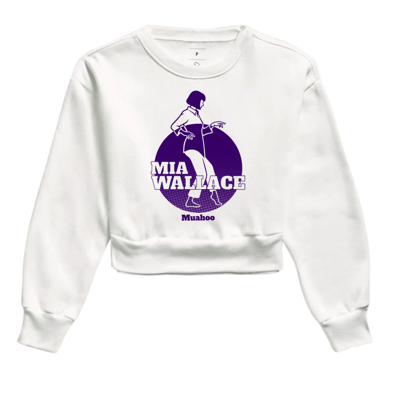 Cropped Moletom Pulp Fiction Mia Wallace Twist - Muahoo