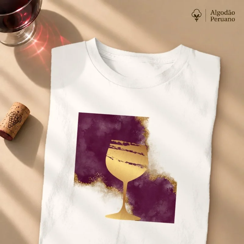 Camiseta Vinho e Glamour