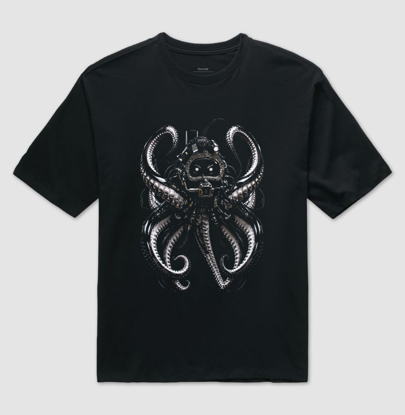 Polvo Mergulhador Profissional - 2 - Camiseta Oversized