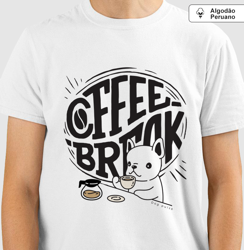 Camiseta Algodão Peruano Dog Pulse - Coffee Break Dog