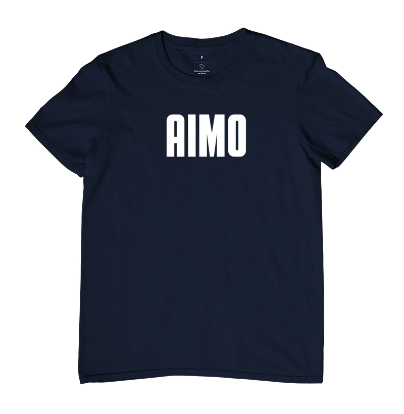 Camiseta Aimobaba AIMO masculina azul marinho