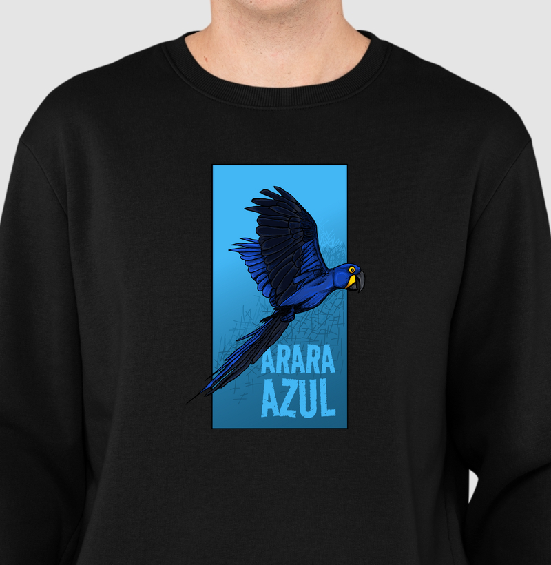 Suéter Moletom A Arara Azul