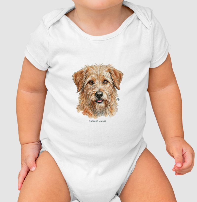 Cães - Fiapo de Manga - Body Infantil