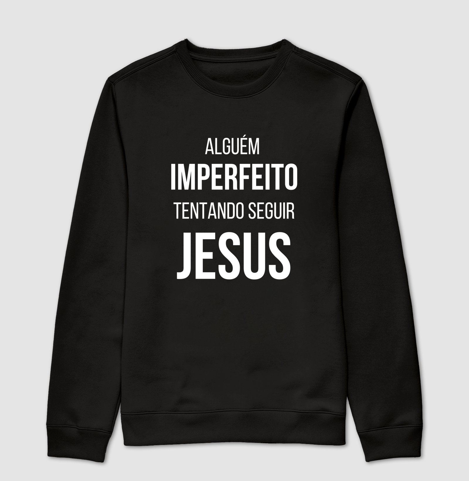 Alguém Imperfeito Tentando Seguir Jesus – Estampa Minimalista Gospel
