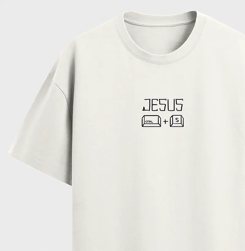 Camiseta JESUS SALVA (CTRL+S) - Oversized