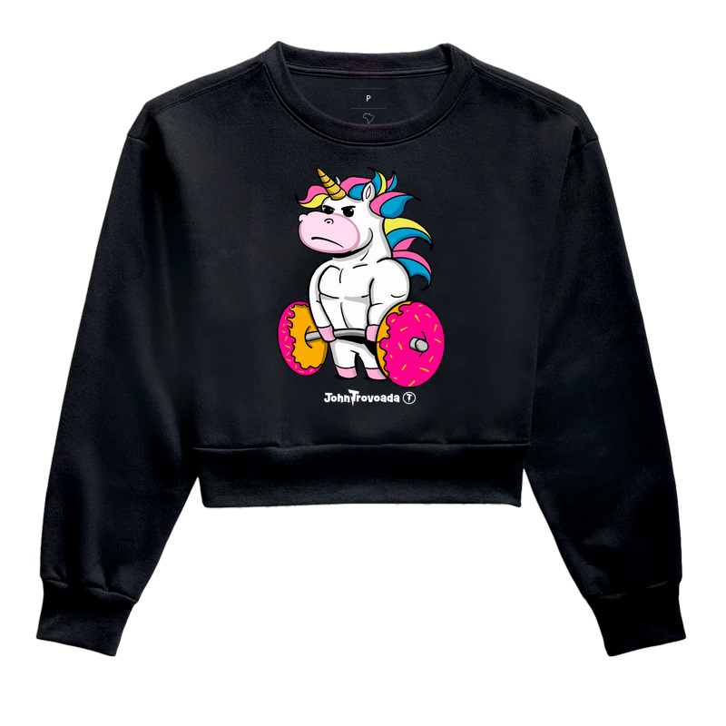 Cropped Moletom Unicórnio Deadlift