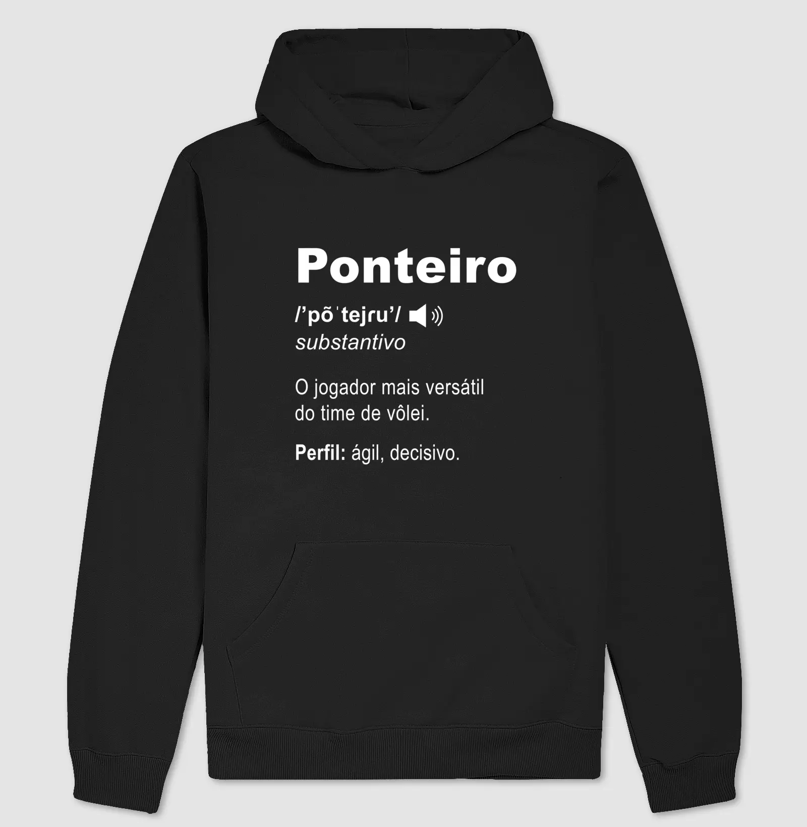 Hoodie Moletom Ponteiro Voleibol
