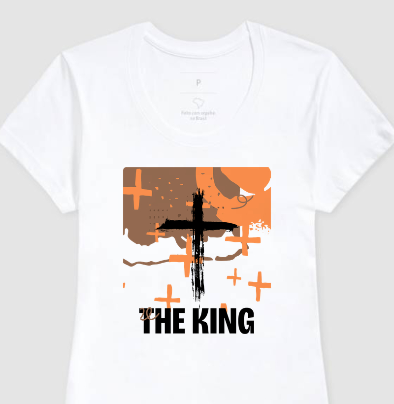 Camiseta Feminina THE KING - Estampa Preta