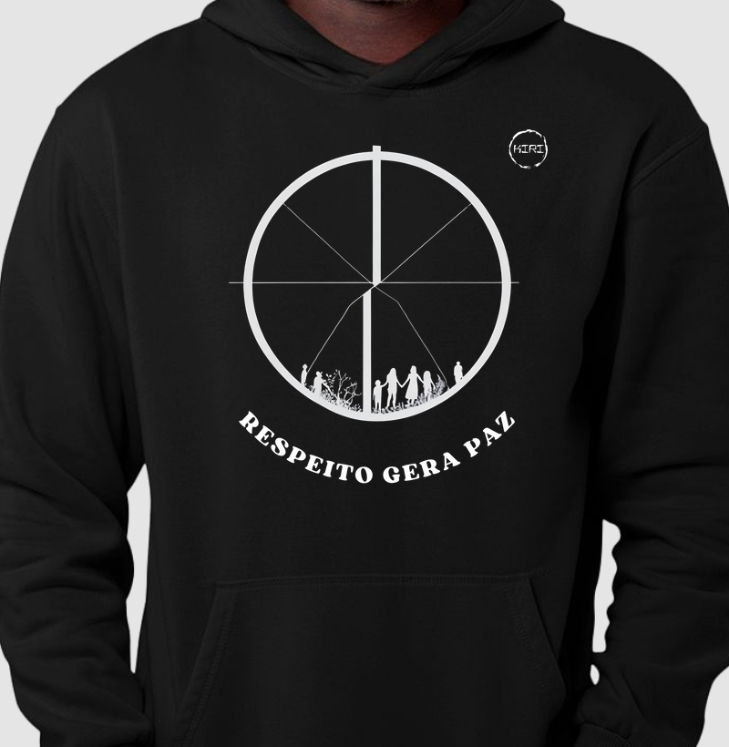 Moletom Capuz KIRI - Respeito Gera Paz - Min