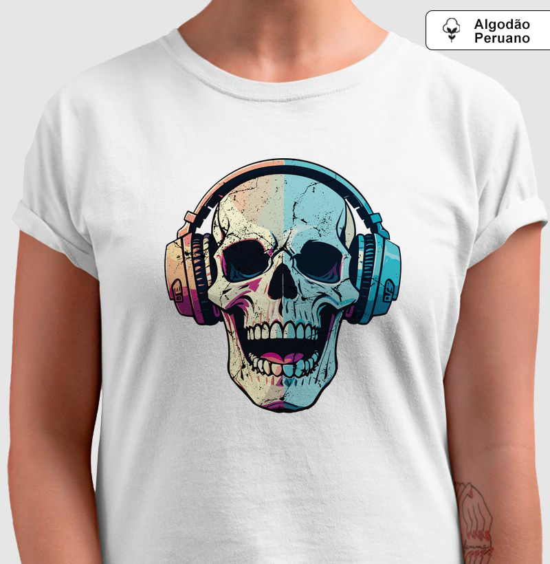 Caveira com fone