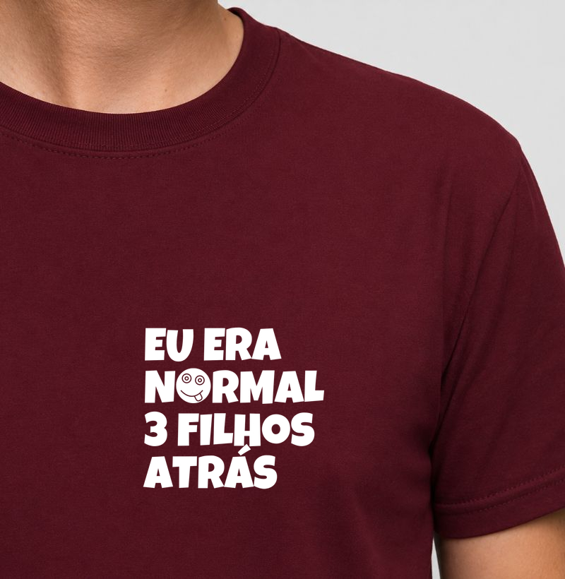 Camiseta Pai de 3 Filhos — Eu Era Normal