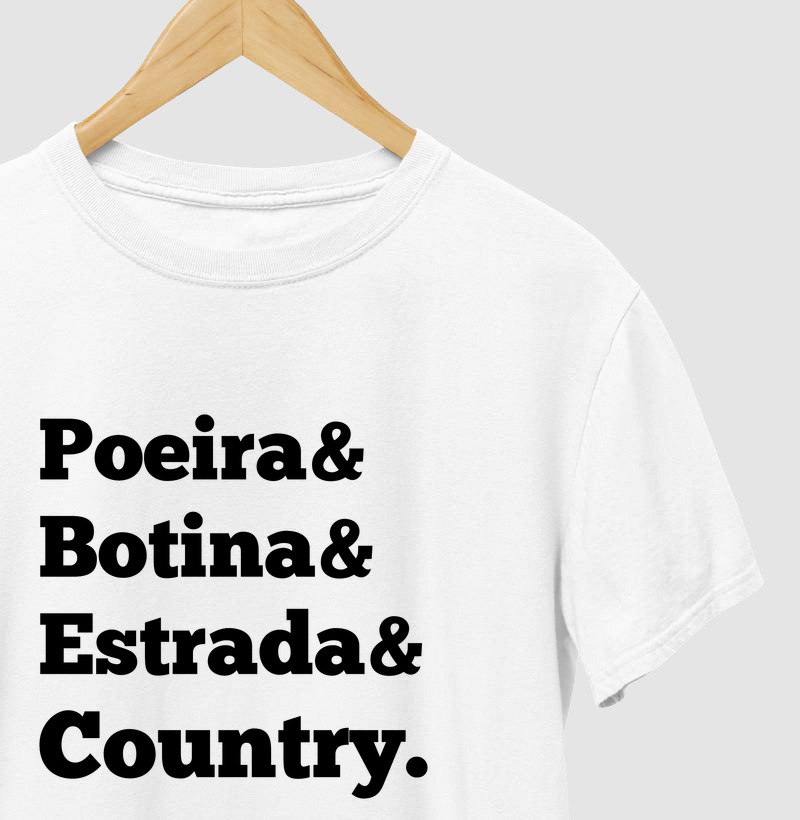 Camiseta Country Masculina e Feminina Poeira Botina Estrada Country Rustler South Co.
