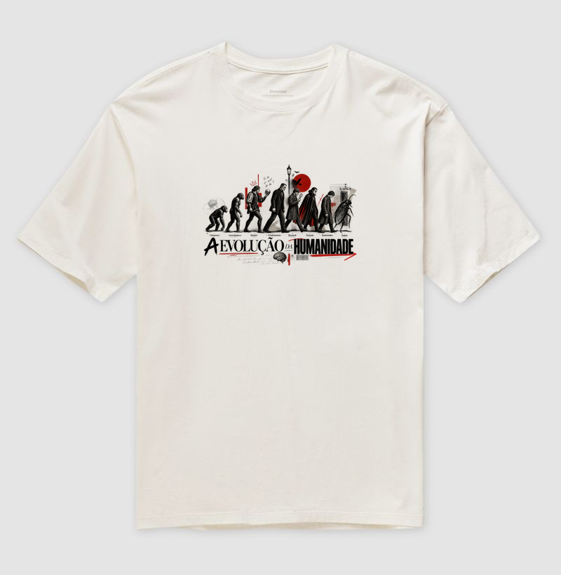 A Evolução da Humanidade Literária - Camiseta Oversized