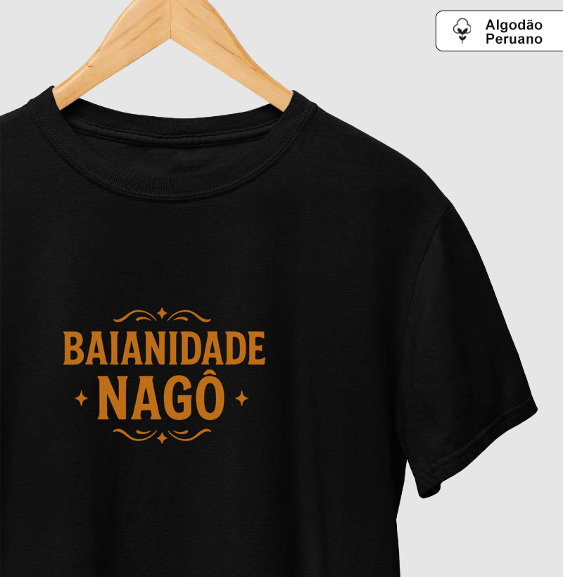 Camiseta Baianidade nagô! Coleção Baianês. Masculina e Feminina. Algodão Peruano.
