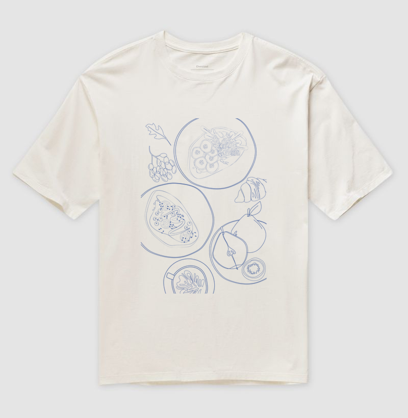 Camiseta Oversized Blue Brunch
