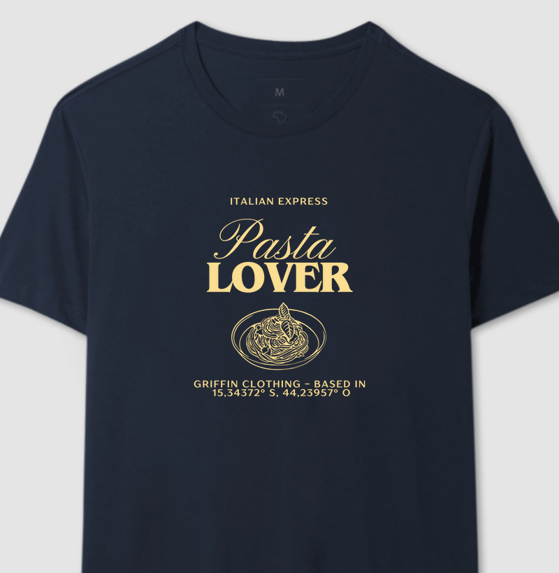 CAMISETA MASCULINA PASTA LOVER