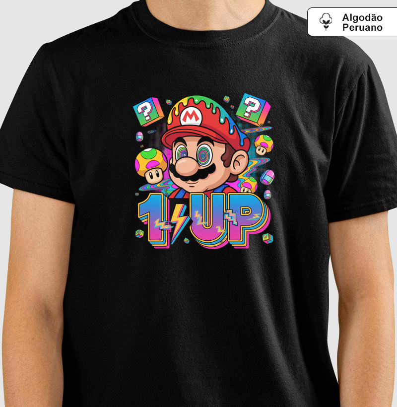 T-shirt Mario 1 up