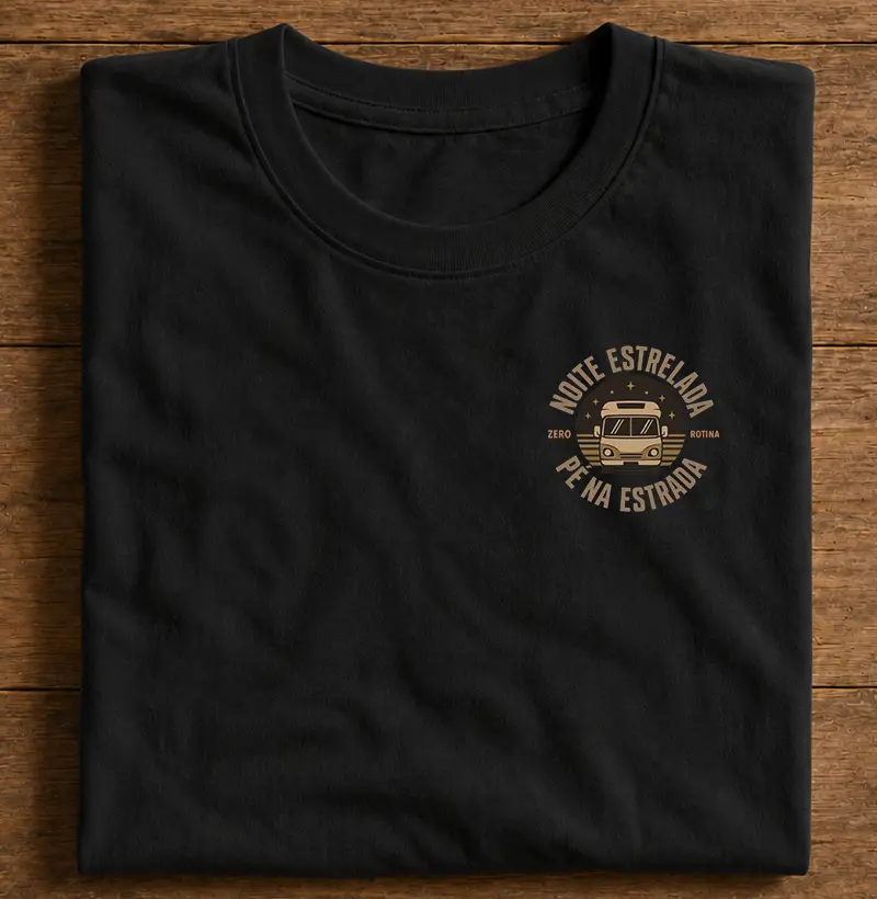 Noite Estrelada, Pé na Estrada - Motorhome - Camiseta
