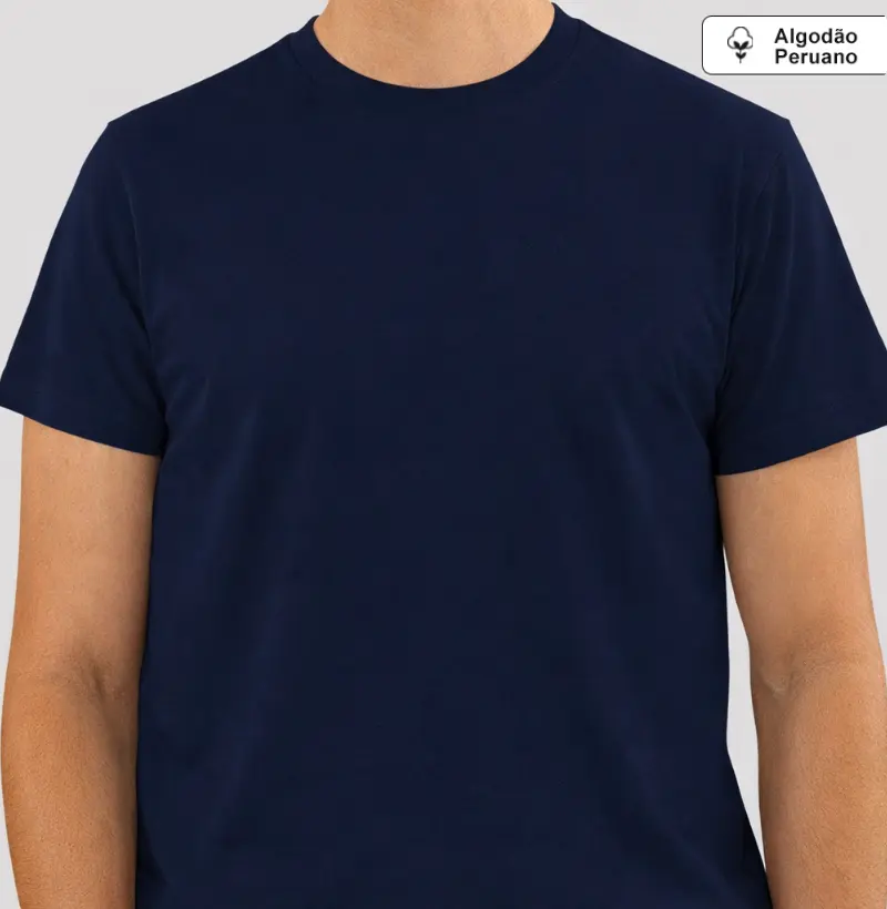 Camiseta Básica Azul Marinho | Candwell Algodão Peruano 