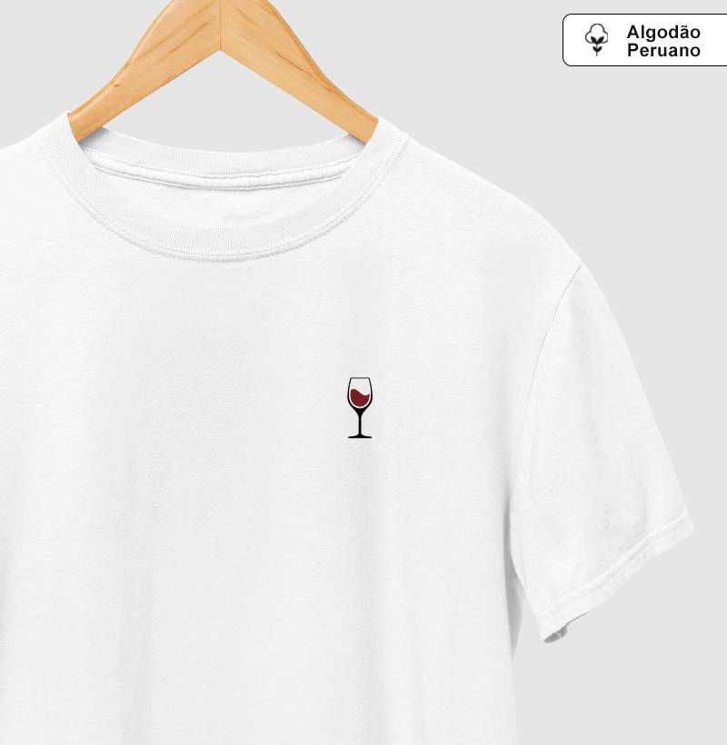 Taça de Vinho - Minimal - Camiseta Algodão Peruano