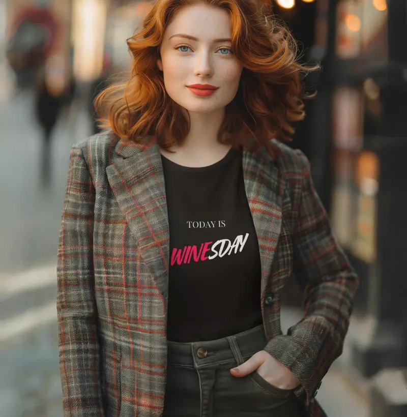 T-Shirt Wineaholic Lovers  "Today is Winesday"