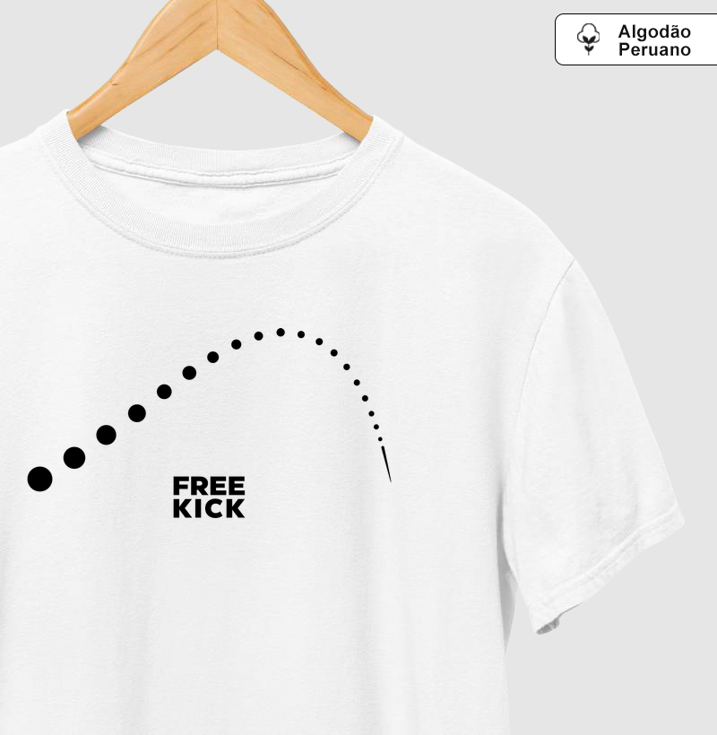 CAMISETA ALGODÃO PERUANO FREE KICK TRAJETÓRIA