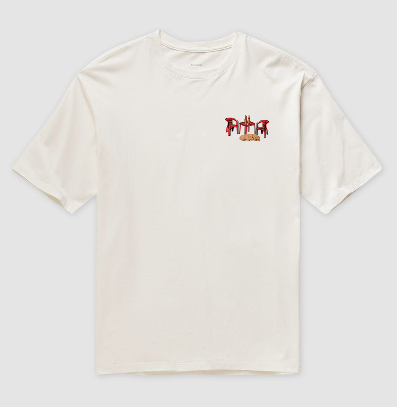 Camiseta - Mesa de bar caramelo