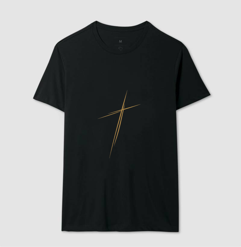 Camiseta de algodão peruano com a Cruz de Cristo