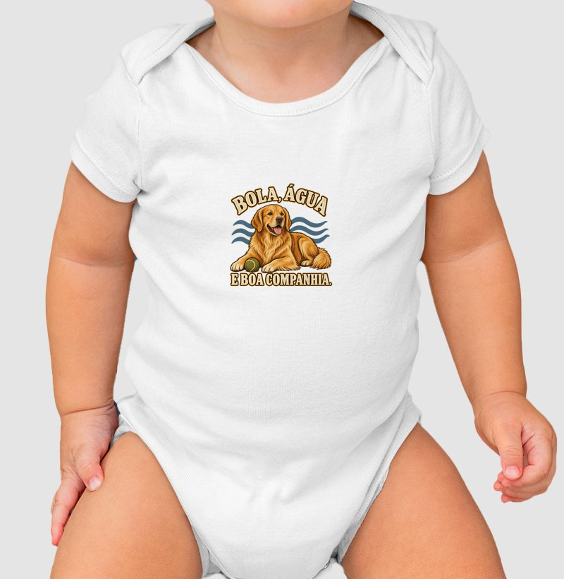 Bola, água e boa companhia. - Body Infantil