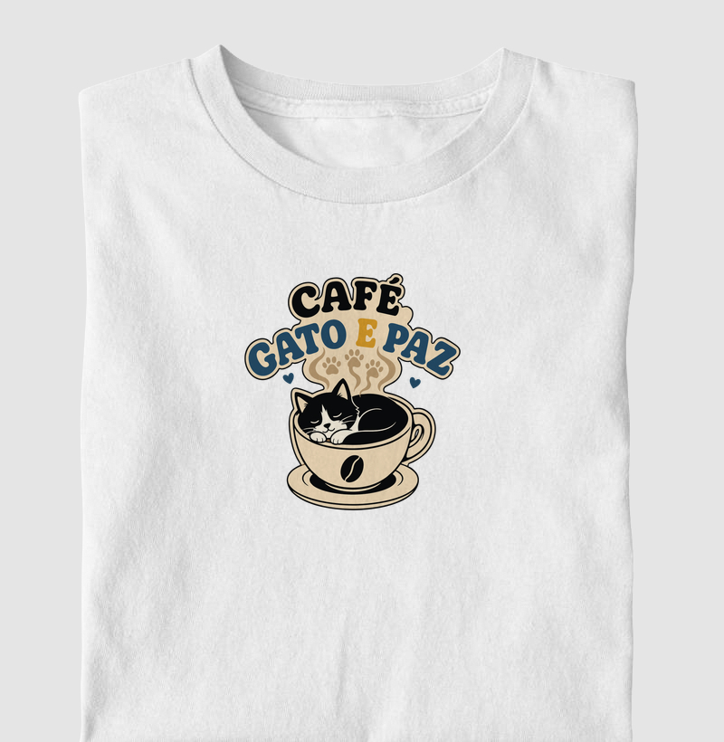 café, gato e paz