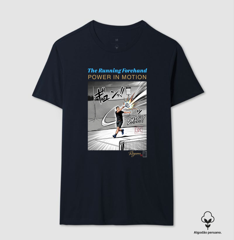 Camiseta Masculina, Feminina, Babylook e Unissex Tennis “Power In Motion” - Algodão Peruano 
