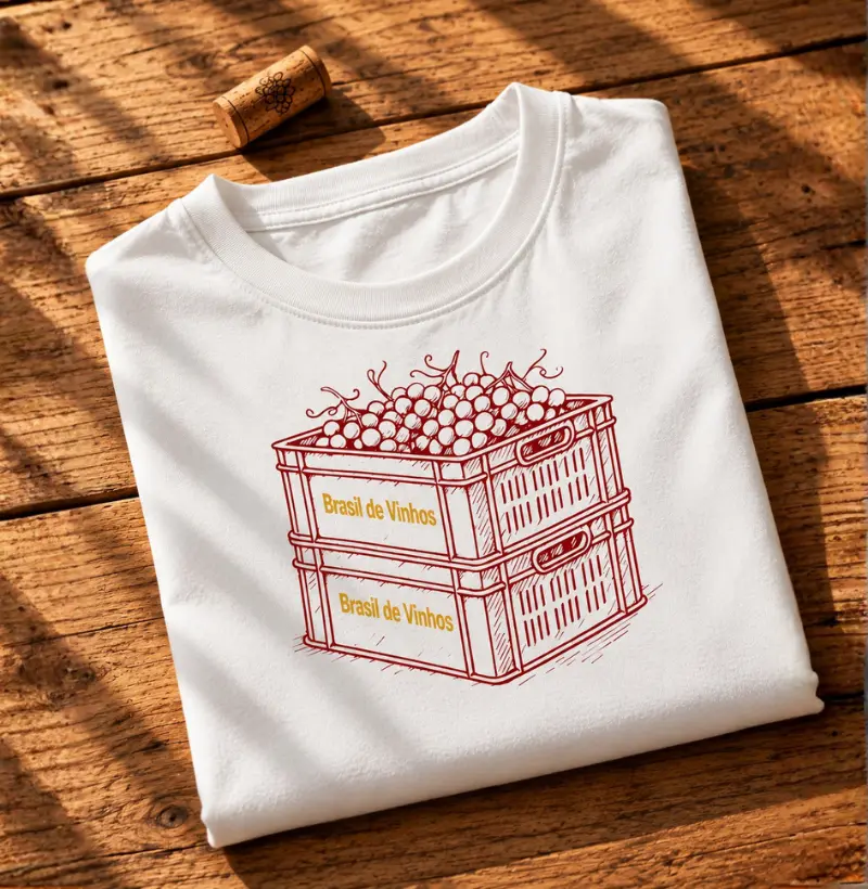 Camiseta Brasil de Vinhos - Caixa Vinho