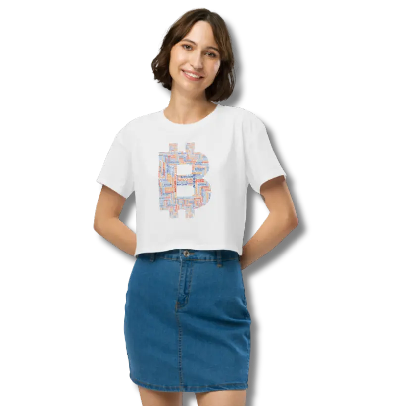 Cropped Bitcoin Logo Letreiro