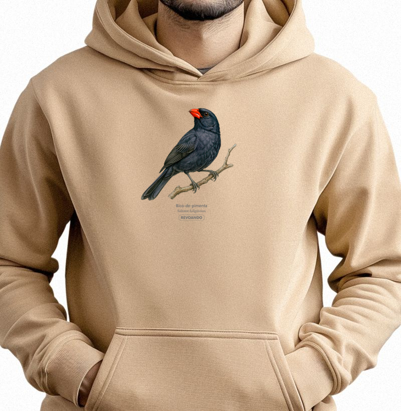 Traços Alados - Bico-de-pimenta - Moletom Hoodie