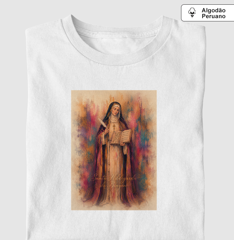 Santa Hildegarda de Bingen Algodão Peruano