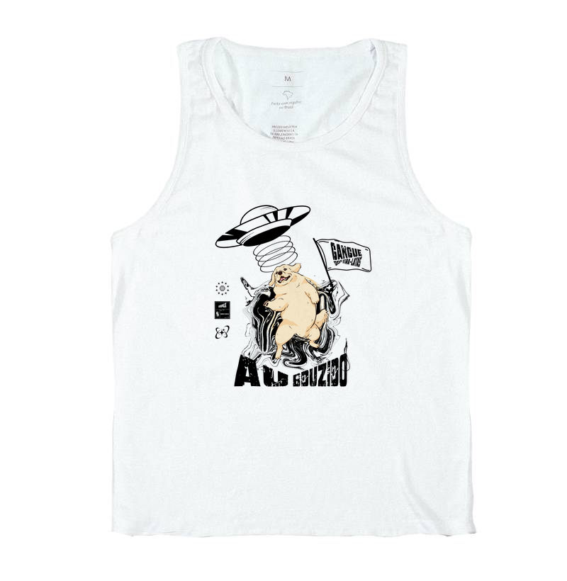 Camiseta Regata Dog Pulse Gangue dos Vira-Latas AU Bduzido