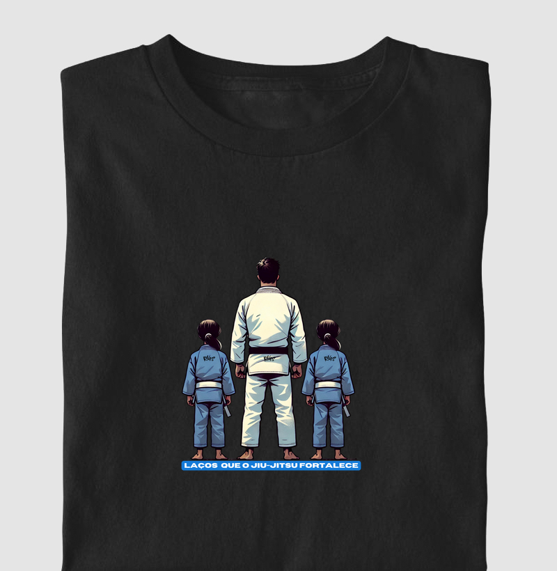Laços  que o Jiu-Jitsu fortalece, Pai e 2 Filhas