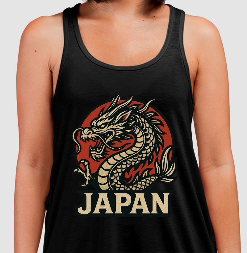 Estampa: 🐉 O Dragão do Sol Nascente – Poder e Harmonia (竜)